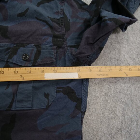 Wallace And Barnes Shirt Mens Extra Small Blue Camo Button Up Utility - Picture 10 of 14
